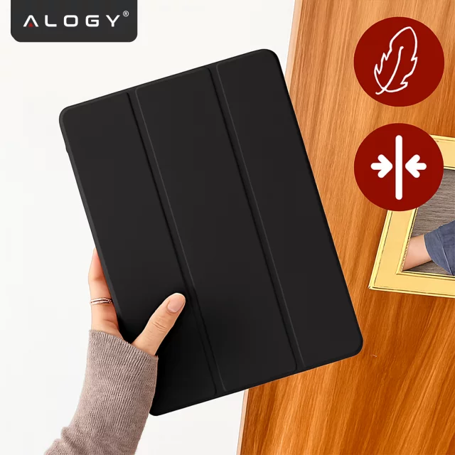Etui do Apple iPad 11gen. 11" 2025 / 10gen. 10.9" 2022 Ochronne Hybrydowe z Miejscem na Rysik, Składana Okładka, Funkcja Podstawki, Alogy HybridBook™ Case – Czarne