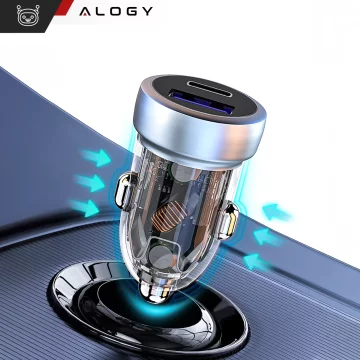 Car Charger Fast Charging QC3.0 PowerDelivery PD Alogy Car Charger 33W USB USB-C