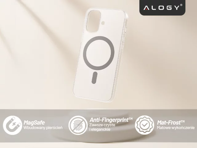 Etui do Apple iPhone 17 – matowa obudowa do MagSafe z ochroną obiektywu, smukłe i odporne na zarysowania, idealne dopasowanie – Alogy Skinny MatteCase™ Białe