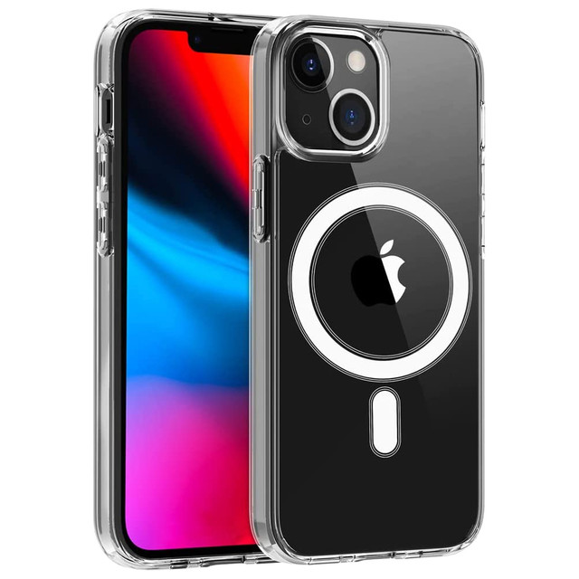 Case for MagSafe Ultra Slim Mag Alogy for Qi for Apple iPhone 14 Plus Clear Glass