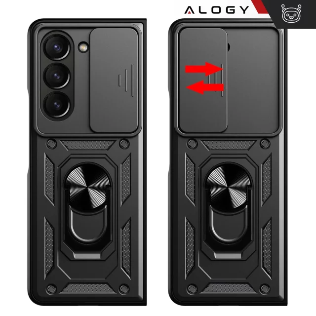 Pouzdro na iPhone 14 Pro Mag Safe Matt Case Cover matné Alogy Ring obrněné pouzdro na telefon černé