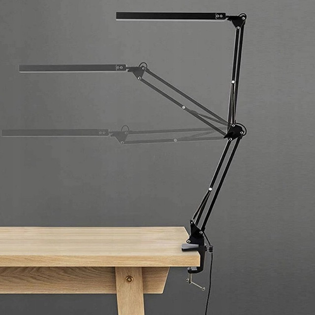 Alogy LED desk lamp Dreslarska USB with an adjustable long arm for the desk top Black