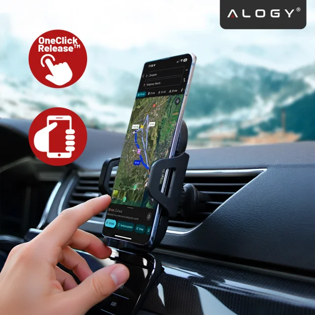 Alogy 3-in-1-Autotelefonhalter für die Windschutzscheibe, das Armaturenbrett, den Cockpit-Organizer