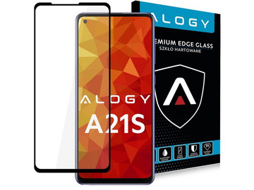 Alogy Glass Full Glue case friendly for Samsung Galaxy A21S black