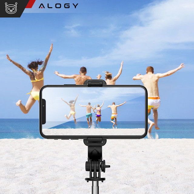 Alogy Selfie Stick Držák na telefon Foto stativ Stativ 103 cm Bluetooth dálkové ovládání černý