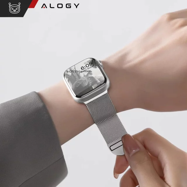 Alogy Steel Strap Apple Watch Bracelet 42/44/45/49mm Stainless Steel Silver