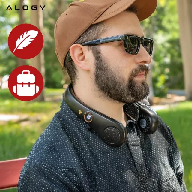 Stolní ventilátor stojící ventilátor malé oběhové čerpadlo s klipem bezdrátové ruční 500mAh USB-C Alogy White