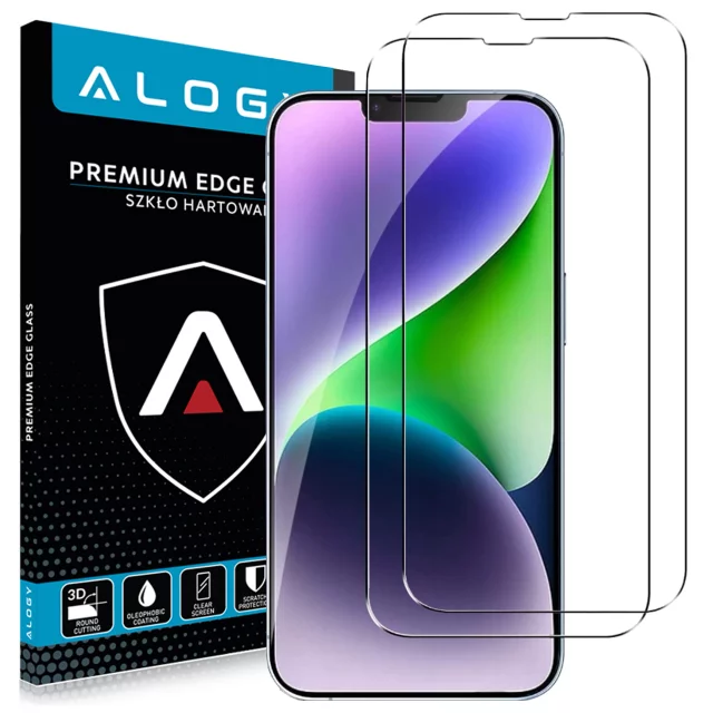 2x Alogy Tempered Glass Screen Protector for Apple iPhone 13/ 13 Pro/ 14