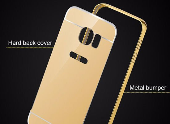 Stříbrné zrcadlové pouzdro pro Samsung Galaxy S7 Edge