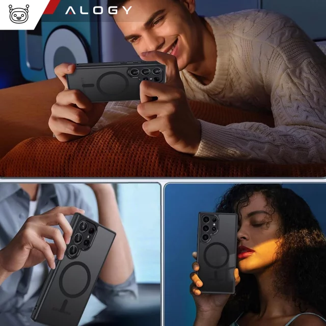 Hülle für Apple iPhone 16 Pro Max Alogy Anti-Shock Hybrid Case für MagSafe Transparent