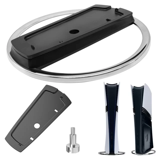 Stojak pionowy do PlayStation 5 PS5 / Slim / Pro – stabilna metalowa podstawa chłodząca, antypoślizgowa, poprawia cyrkulację powietrza – Alogy SteelStand™