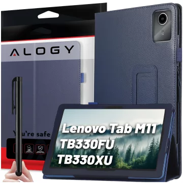 Pouzdro pro Lenovo Tab M11 10,95" TB330FU/TB330XU/TB331FC Stojan Kryt Tablet Flip Cover Pouzdro Alogy Navy Blue