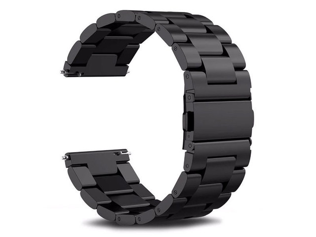 Edelstahl Alogy Armband Edelstahl für Smartwatch 22mm Schwarz