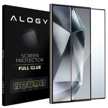 Tempered glass for the Alogy Full Glue case friendly case for Samsung Galaxy S24 Ultra Black