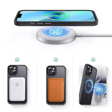 Ochranné pouzdro Magmat MagSafe pouzdro na telefon pro Apple iPhone 14 Pro Max Black/Clear Glass