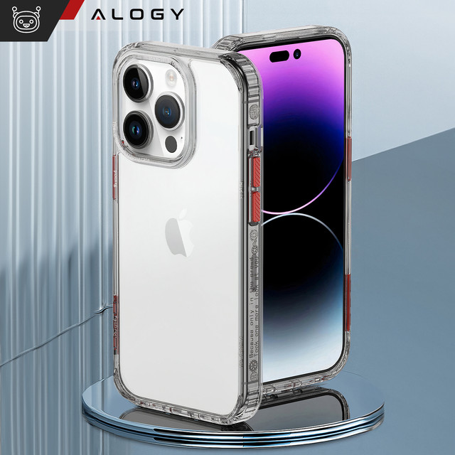 Alogy Protective Case Protective Cover for Apple iPhone 14 Pro Black and Clear Glass