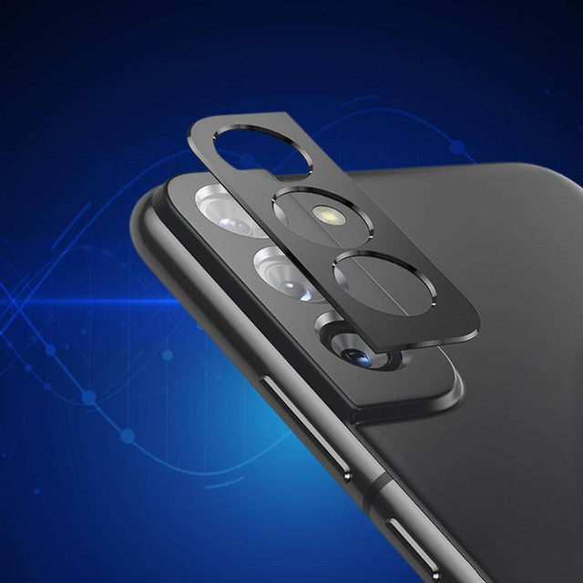 Kovové ochranné pouzdro na fotoaparát Alogy Metal Lens Cover pro Samsung Galaxy S22 Black
