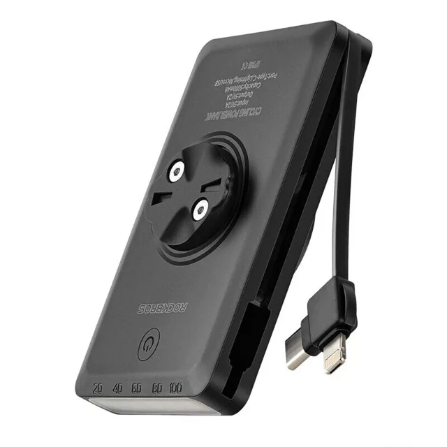 Lampka Rockbros JP008 150 lm + powerbank 5000 mAh IPX6 pod licznik – czarna