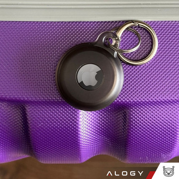 Pouzdro Locator pro Apple AirTag Keychain Waterproof Case Alogy 360 IPX8 Pouzdro s přívěskem matná černá