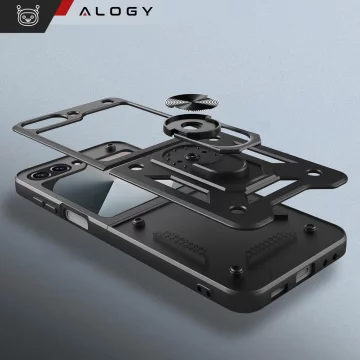 Pouzdro na iPhone 14 Pro Mag Safe Matt Case Cover matné Alogy Ring obrněné pouzdro na telefon černé