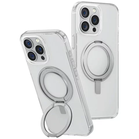 Etui UNIQ Swivix 360 Drehbarer Ständer Transparent für iPhone 16 Pro Max