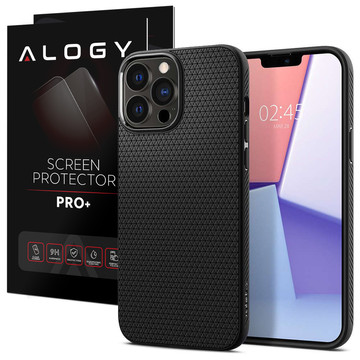 Pouzdro Spigen Liquid Air pro Apple iPhone 13 Pro Matte Black Glass