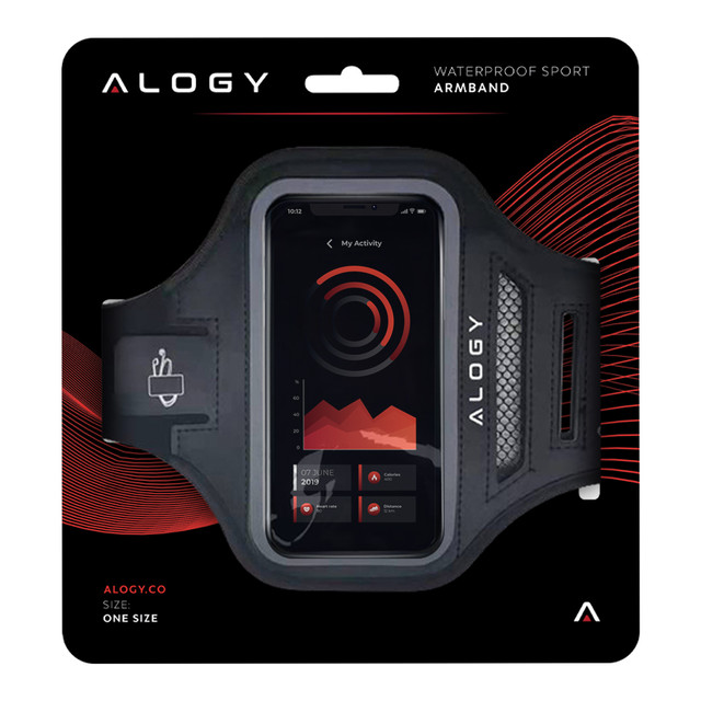 Běžecké pouzdro Alogy WaterProof Sport ArmBand vodotěsné pouzdro na ruku pro telefon 6,7 palce černé