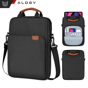 Laptop/ iPad Pro Air/ Tablet Bag 11-13 inch Men's Women's Unisex Shoulder Strap Case Cover Alogy Pouch Black