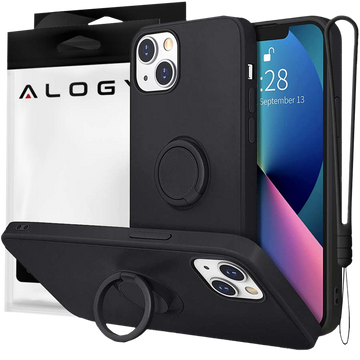 Ring Ultra Slim Alogy Silicone Case for Apple iPhone 13 Mini Black