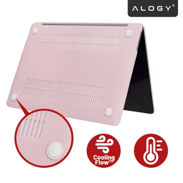 Etui do Apple MacBook Air 13 / 13.3" 2018–2021 (M1 A2337/A2179/A1932) – elastyczna, matowa obudowa ochronna, lekka i odporna – Alogy AirGuard™ Różowy