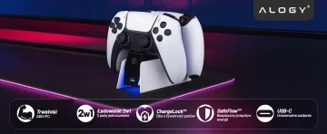 Dual-Dockingstation für den PlayStation 5 PS5-Controller Pad White