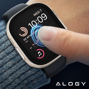 Ochranné pouzdro 2 v 1 překryvné vestavěné sklo pro Apple Watch Ultra 49 mm Alogy Classic Case Transparent