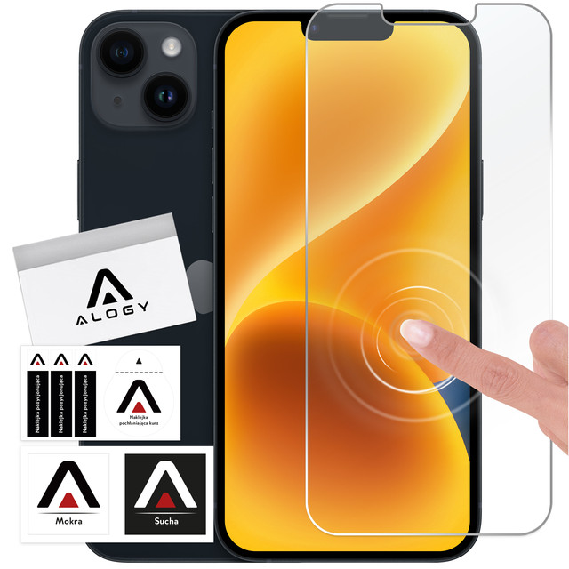 Hybridní sklo pro obrazovku Apple iPhone 14 Alogy Flexi Glass 9H Case Friendly flat screen