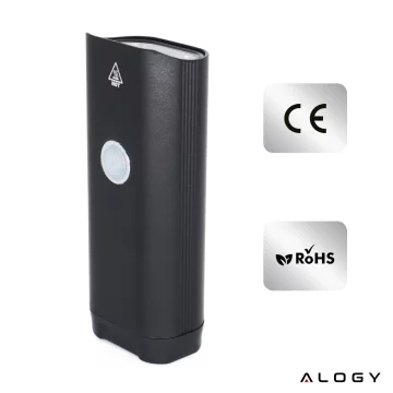 Alogy P12 Fahrradlicht schwarz Fahrradlicht vorne LED-Frontlicht Fahrradbeleuchtung wasserdicht IPX5