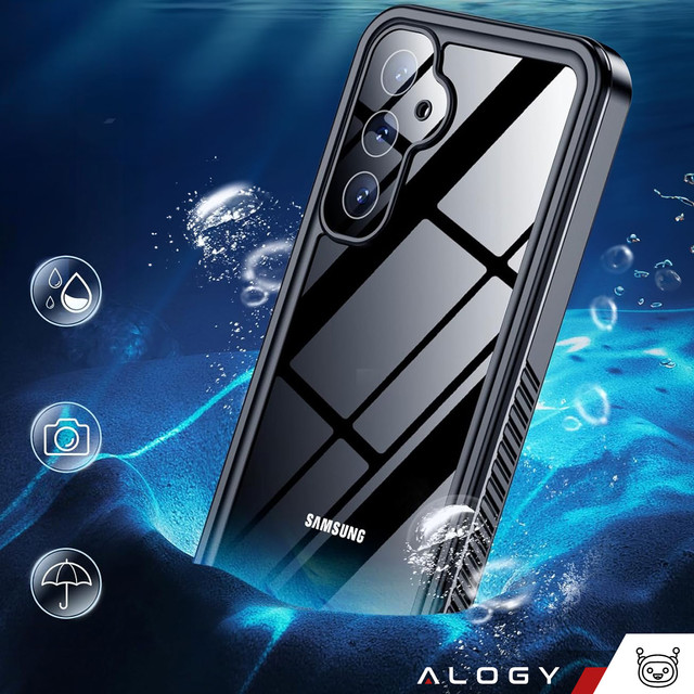 Case for Samsung Galaxy S23 FE Armored 360 case waterproof Armor IP68 Alogy black