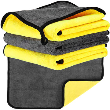 3x Cloth polishing cloth for screens microfiber 30x40 cm Double-sided velour towel for washing screens drying the car Alogy