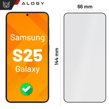 Szkło hartowane do Samsung Galaxy S25 ochronne szkiełko na ekran 9H Alogy EasyShield™️ z ramką montażową