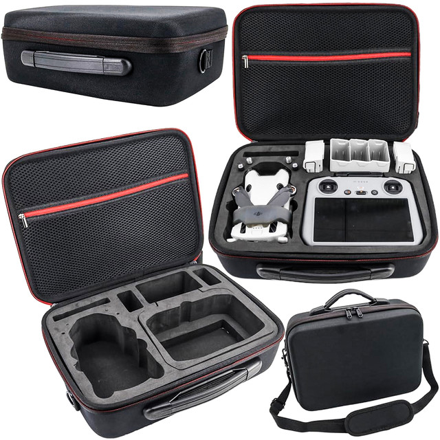 Hard Case Kufrové pouzdro pro DJI Mini 4 Pro / DJI Mini 3 Pro / Mini 3 Drone Pevné s popruhem Pevné pouzdro Alogy Black