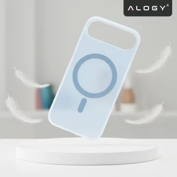 Apple iPhone 17 Air Hülle – Matte MagSafe-Abdeckung mit Linsenschutz, schlank und kratzfest, perfekte Passform – Alogy Skinny MatteCase™ Himmelblau