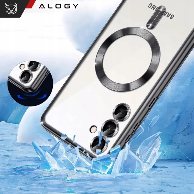 MagSafe Case for Apple iPhone 16 Pro Max Alogy Glamour Luxury Ring Case Gold-Transparent