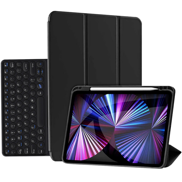 Case Alogy Bluetooth Tastatur Touchpad 4in1 Magnetstift für Apple iPad Pro 11 2021 Schwarz