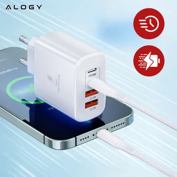 HUB splitter Alogy Adaptér pro počítačový notebook s USB-C na 3x USB-A 2.0 1x USB-A 3.0 šedý