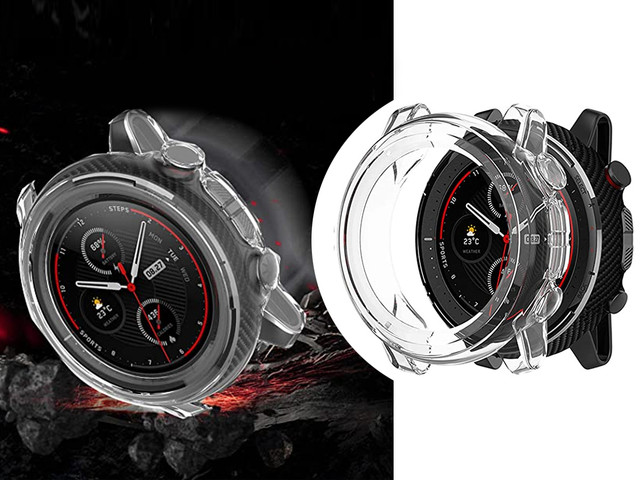 Silikonové pouzdro Alogické pouzdro pro Xiaomi Amazfit Stratos 3 Transparent