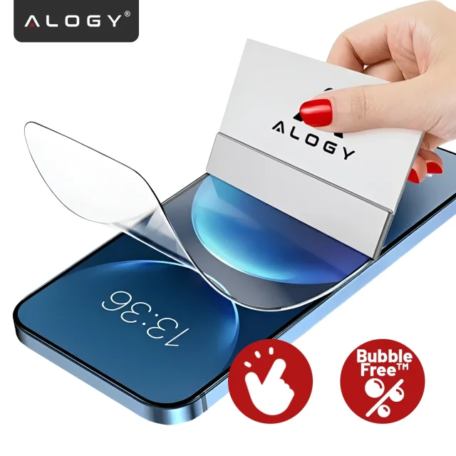 Hydrogelová fólie pro Apple iPhone 16 Pro – flexibilní ochrana displeje, samooprava, plné nasazení a vysoká průhlednost – Alogy Hydrogel Film™