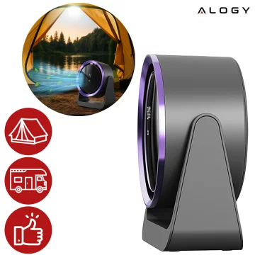 Fan Desk Fan Standing Small Circulator with Clip Cordless Handheld 500mAh USB-C Alogy White