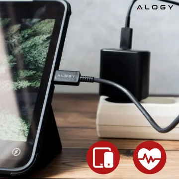 USB-C Type-C PD Premium Fast 45W 3A Wall Charger Type-C 1M Alogy Black