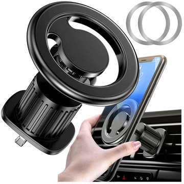 Alogy magnetic car holder for MagSafe for iPhone 14 13 12 grille black