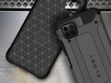 Alogy Hard Armor Hülle für Huawei P40 Lite / Nova 6 SE grau