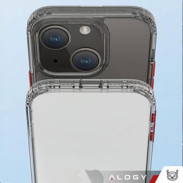Alogy Protective Case Schutzhülle für Apple iPhone 14 Plus Schwarz und transparent