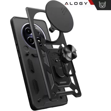 Case for Realme 12 Pro 5G / Realme 12 Pro Plus 5G armored Slide Case Ring camera protection housing Camshield Alogy black